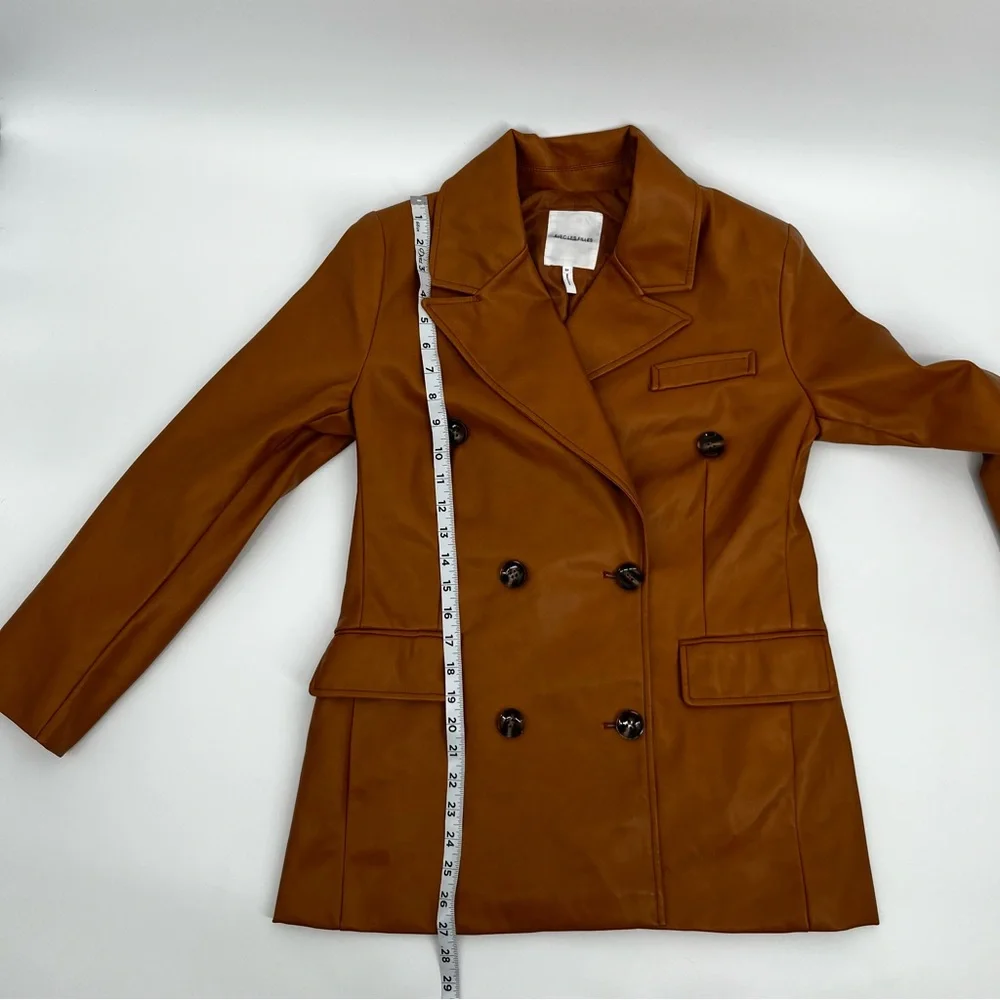Avec Les Filles Faux Leather Blazer from Anthropologie, Small Petite